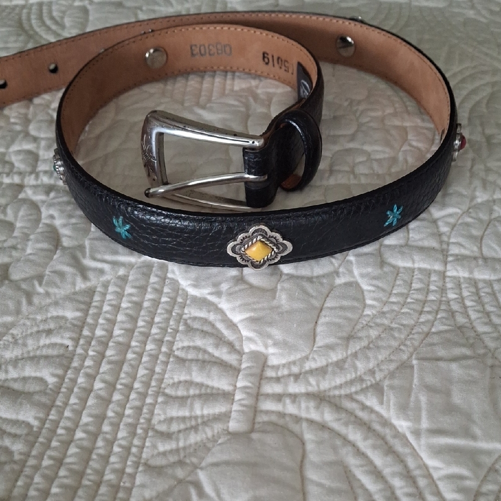 Brighton Black and Silver Belt with Classic Design